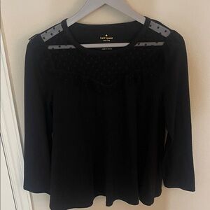 Kate Spade Black Sheer Accent Blouse